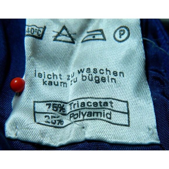 Arnel Dress Maxi Blue Aztec Print  Vintage Geometric 1970's Psychedelic Size 36 - Picture 14 of 14